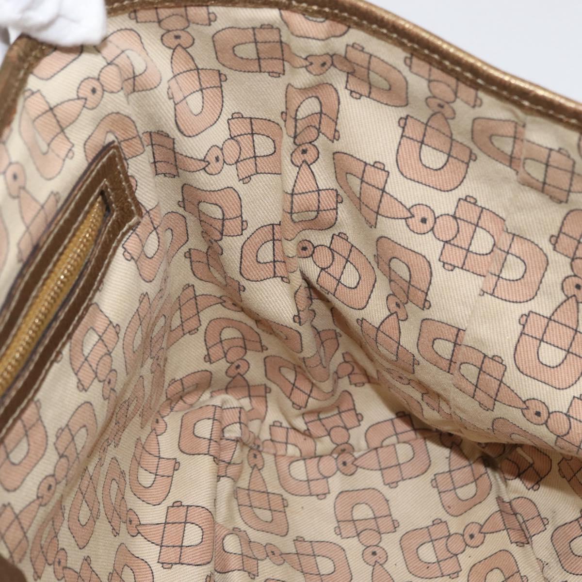 GUCCI GG Canvas Tote Bag Beige Gold 137396 Auth BA11082