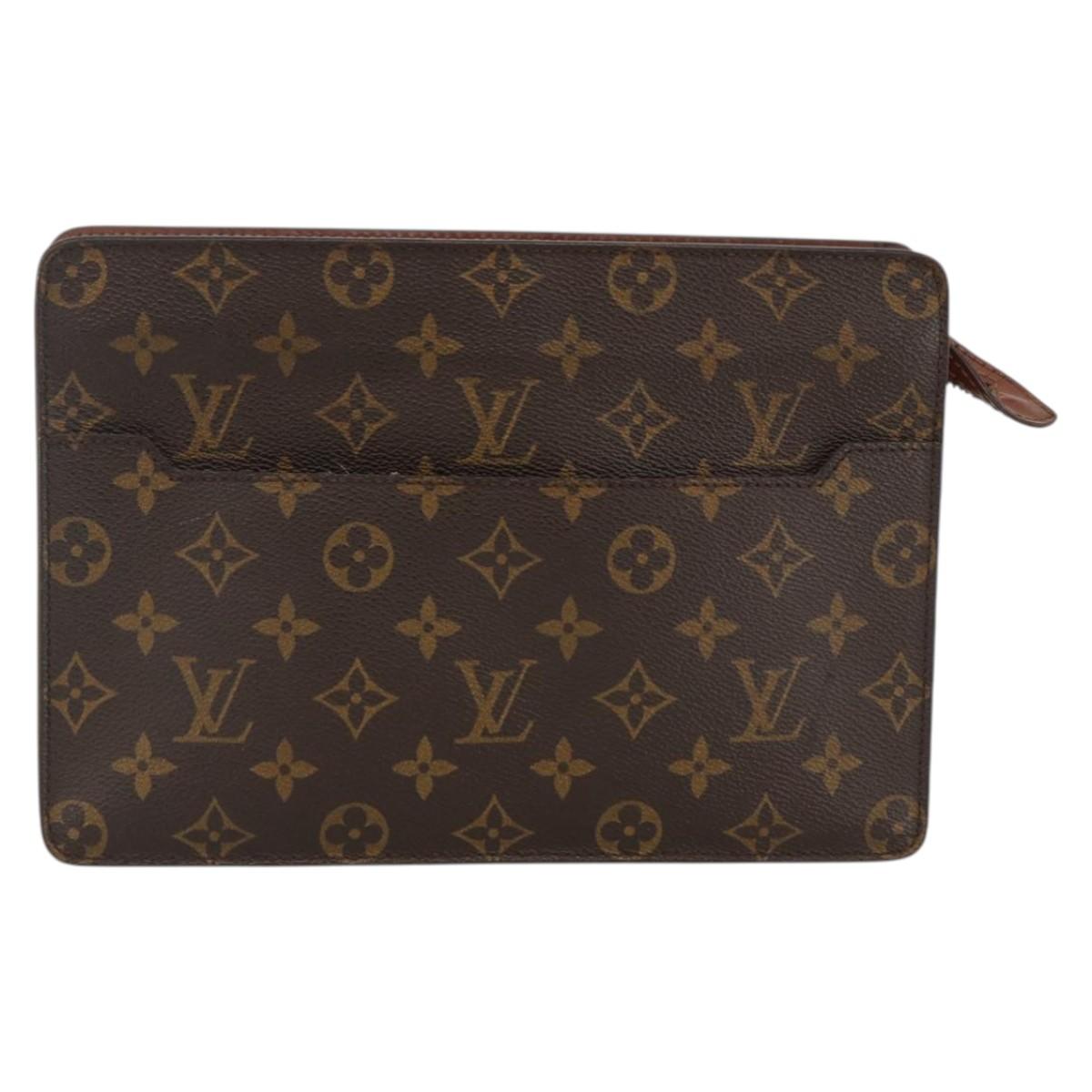 LOUIS VUITTON Monogram Pochette Homme Clutch Bag M51795 LV Auth BA11096