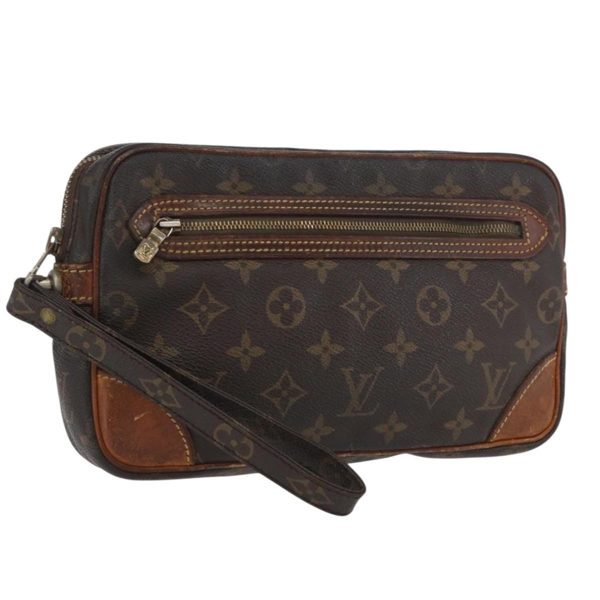 LOUIS VUITTON Monogram Marly Dragonne GM Clutch Bag M51825 LV Auth BA11101