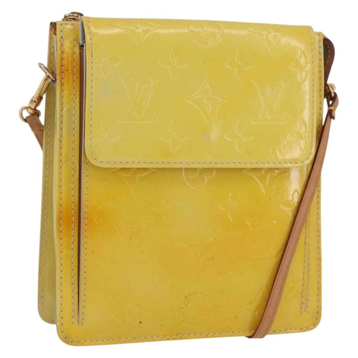 LOUIS VUITTON Monogram Vernis Motto Accessory Pouch Gris M91030 LV Auth BA11103
