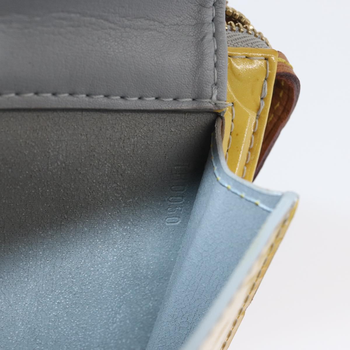 LOUIS VUITTON Monogram Vernis Motto Accessory Pouch Gris M91030 LV Auth BA11103