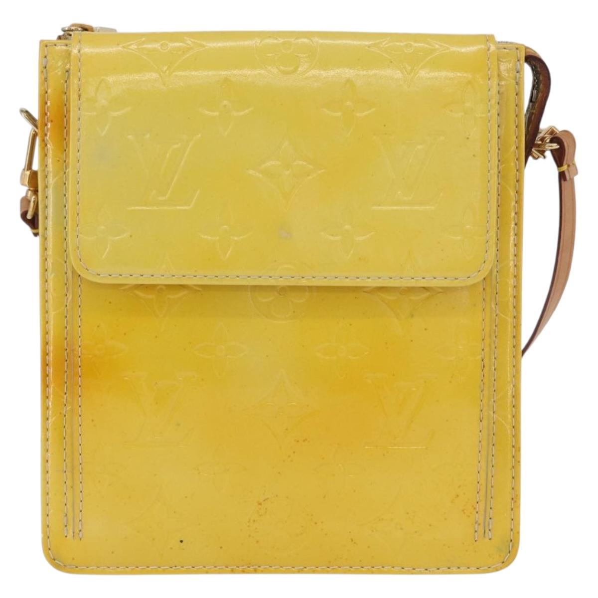 LOUIS VUITTON Monogram Vernis Motto Accessory Pouch Gris M91030 LV Auth BA11103