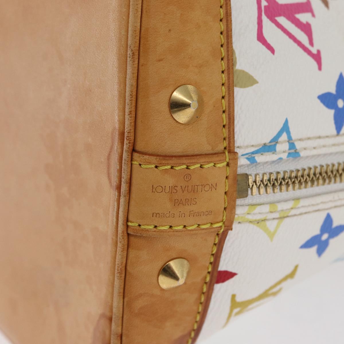 LOUIS VUITTON Monogram Multicolor Alma Hand Bag White M92647 LV Auth BA11105