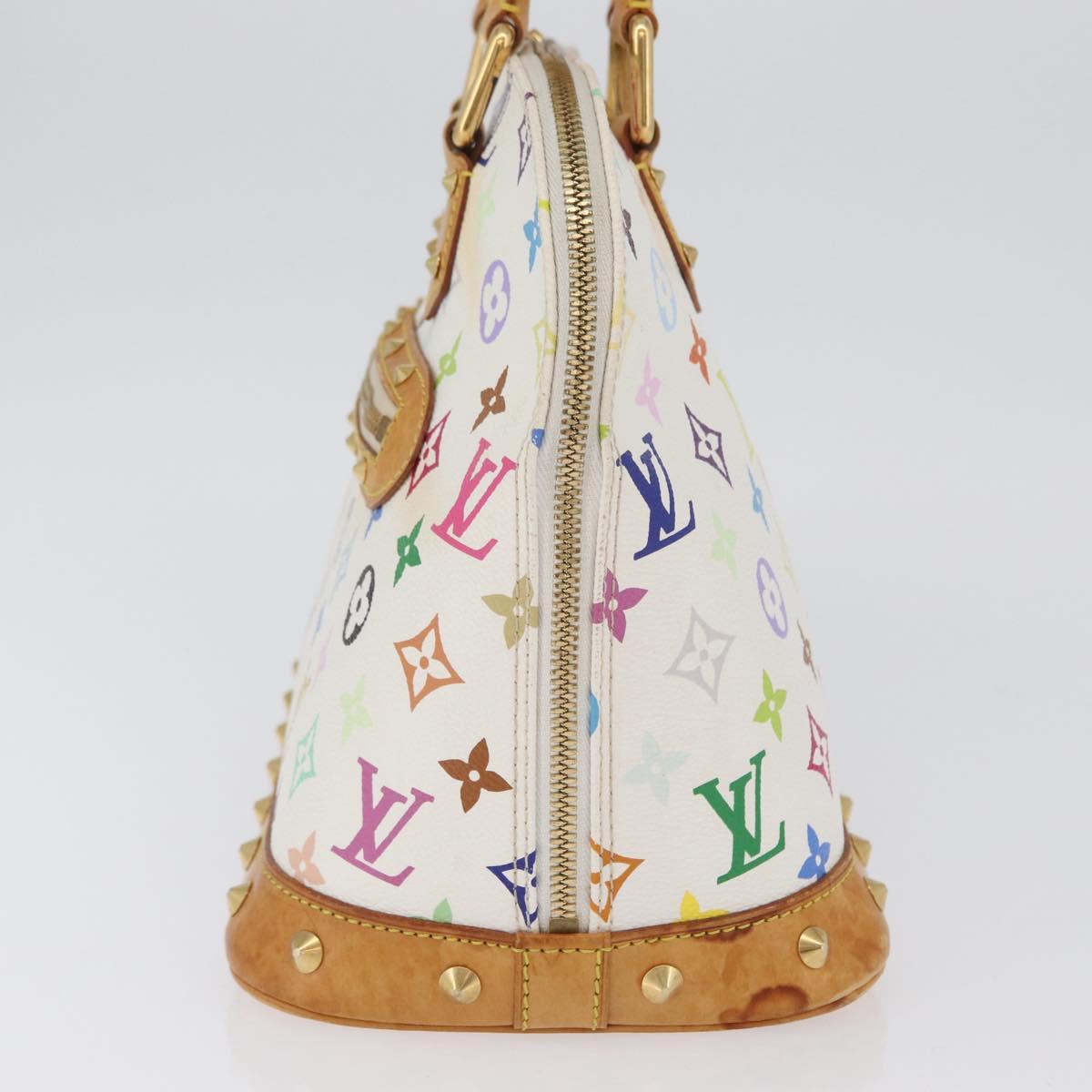 LOUIS VUITTON Monogram Multicolor Alma Hand Bag White M92647 LV Auth BA11105