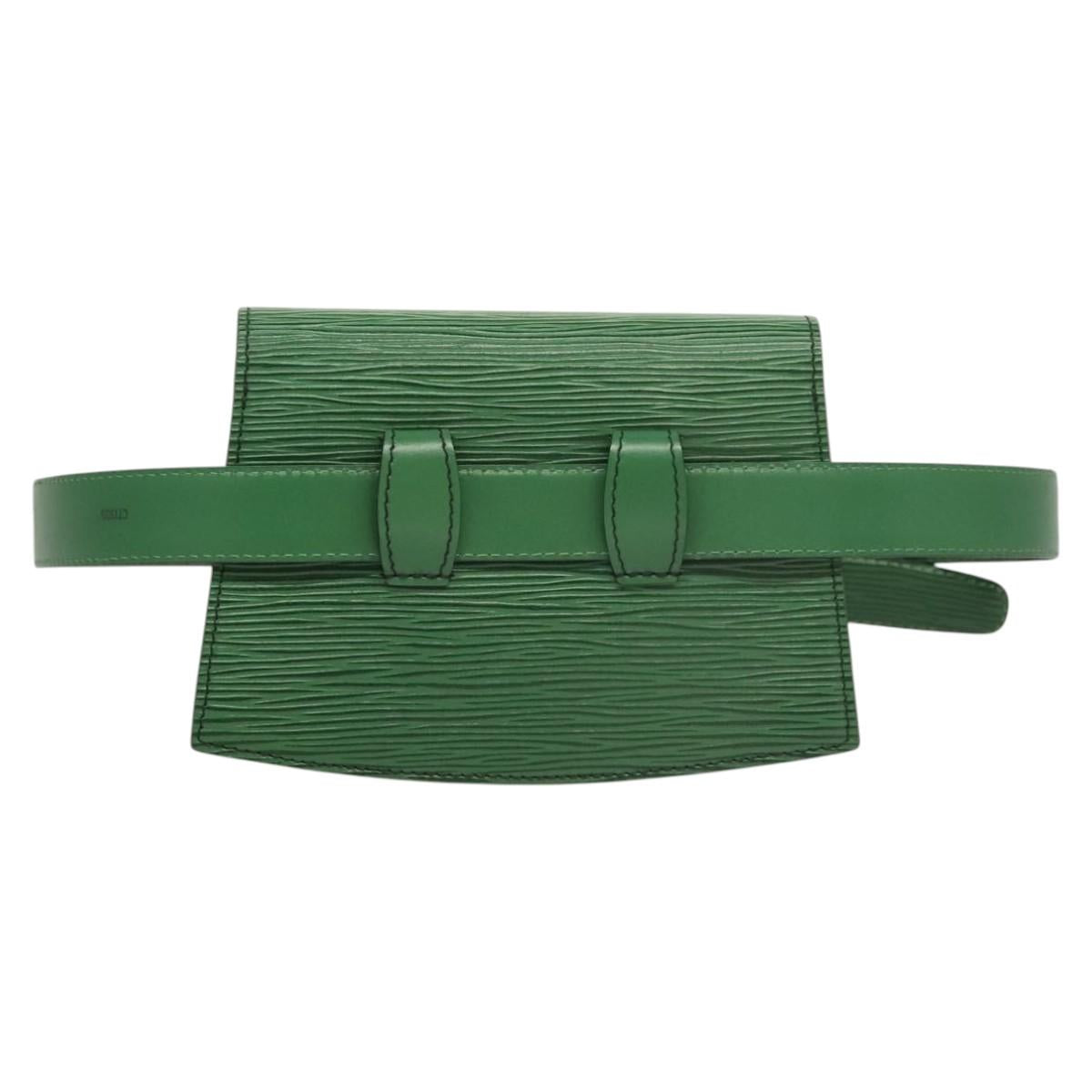 LOUIS VUITTON Epi Pochette Ceinture Tilshit Waist Bag Green M52604 Auth BA1111