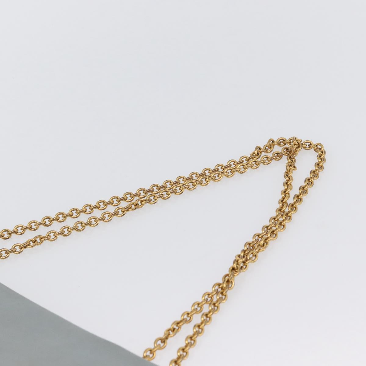 CELINE Large Flap Chain Shoulder Bag Leather Multicolor Gold Auth BA11111