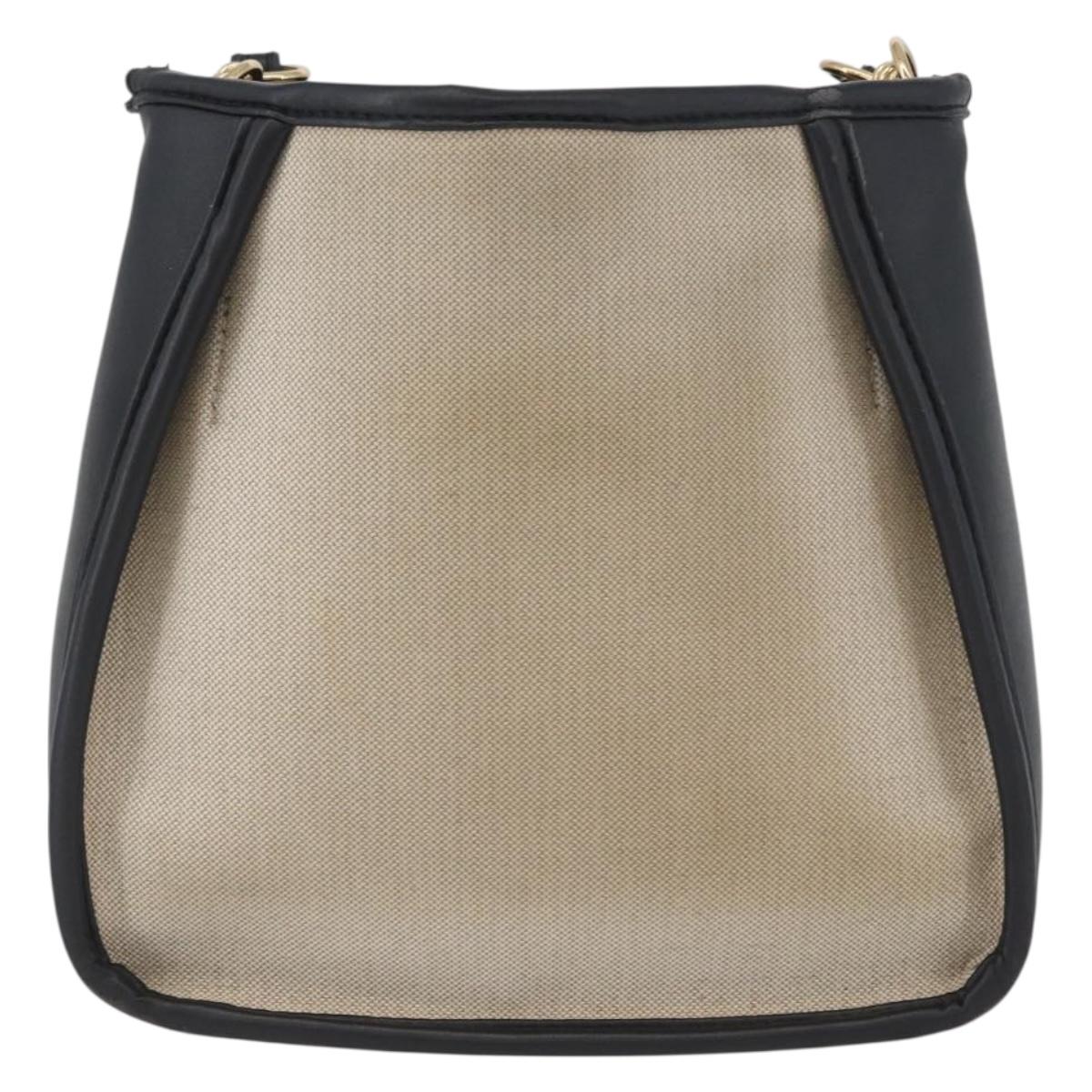 Stella MacCartney Shoulder Bag Canvas Leather 2way Beige Gold Auth BA11119