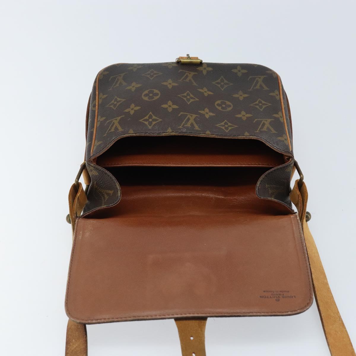 LOUIS VUITTON Monogram Cartouchiere MM Shoulder Bag M51253 LV Auth BA11126