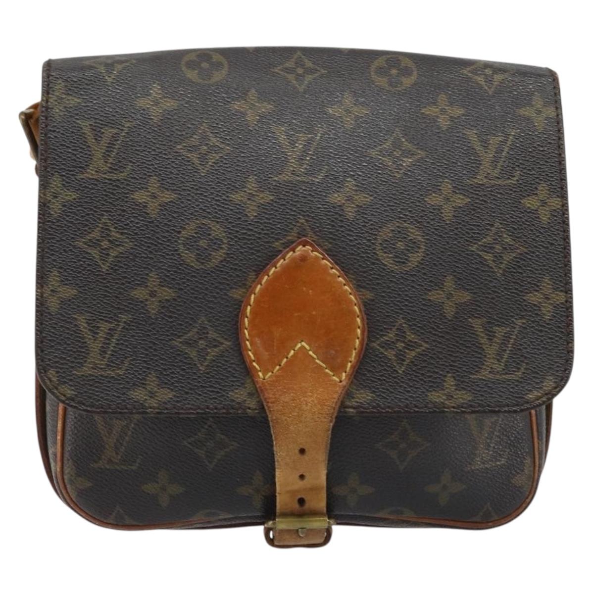 LOUIS VUITTON Monogram Cartouchiere MM Shoulder Bag M51253 LV Auth BA11126