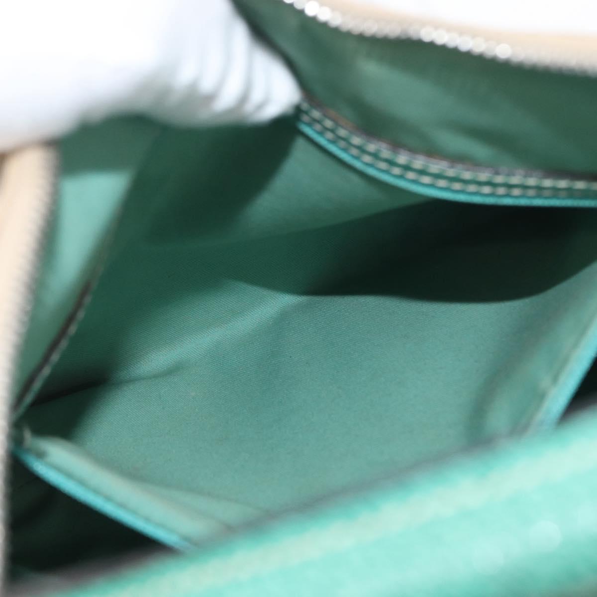 GUCCI GG Canvas Shoulder Bag Beige Mint Green Silver 124357 Auth BA11129