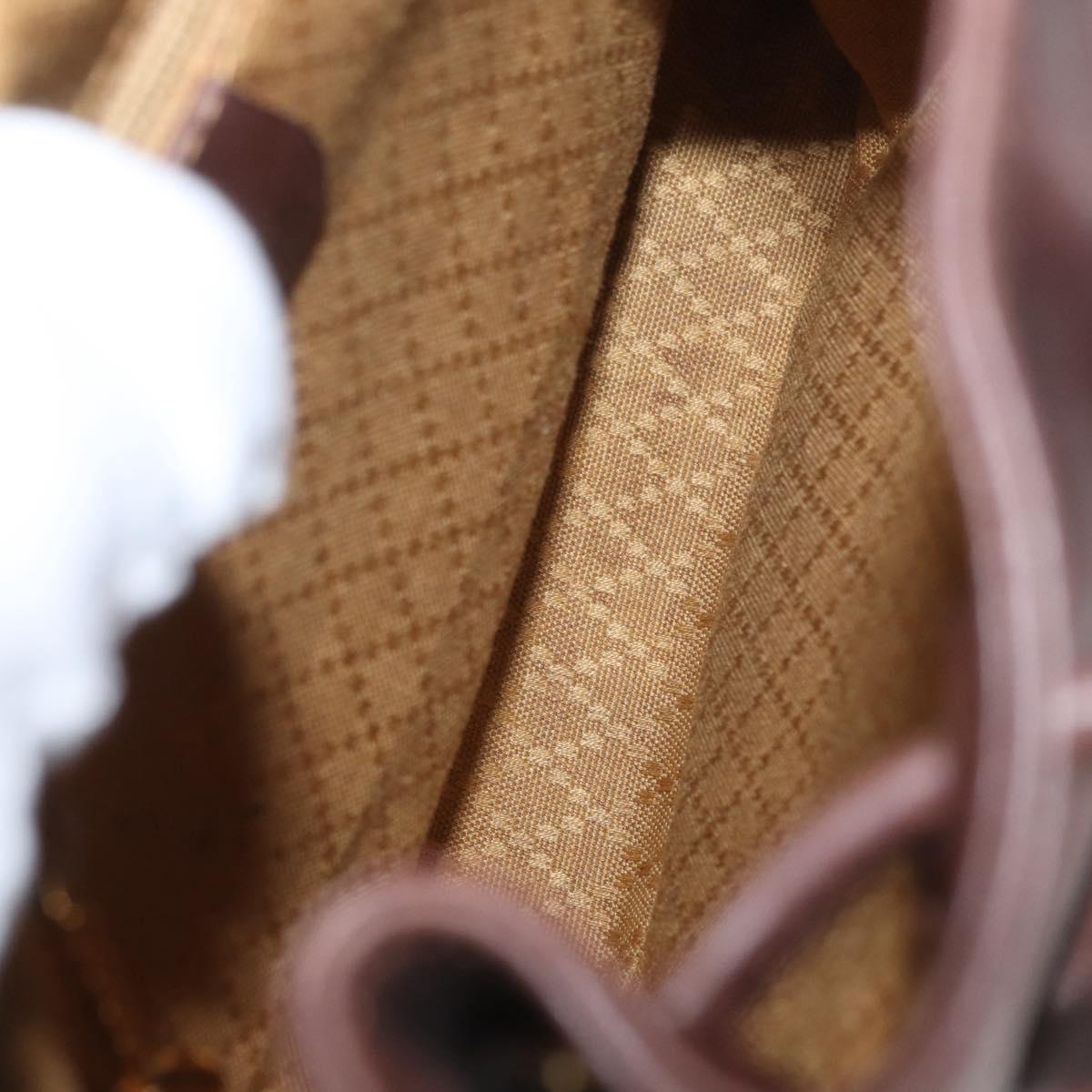 GUCCI Bamboo Backpack Leather Brown Gold 003 2058 0030 Auth BA11134