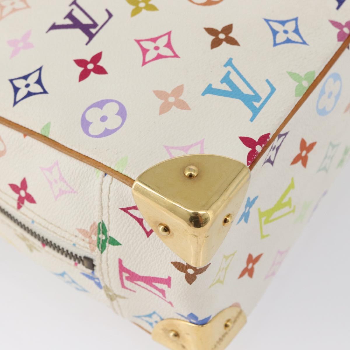 LOUIS VUITTON Monogram Multicolor Trouville Bag White M92663 LV Auth BA11135
