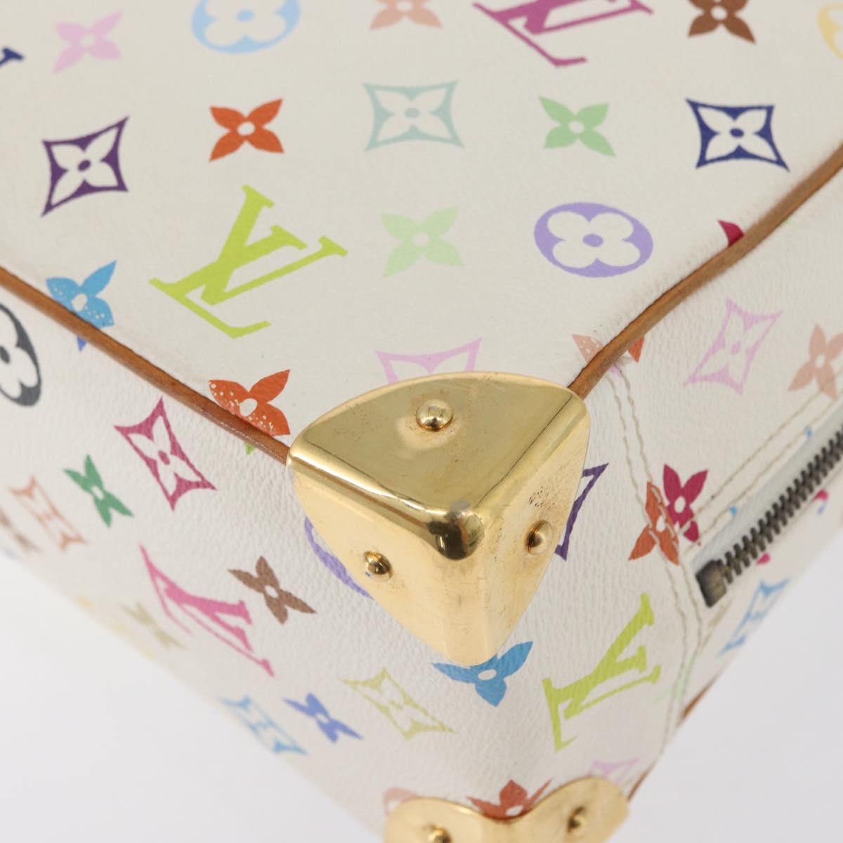 LOUIS VUITTON Monogram Multicolor Trouville Bag White M92663 LV Auth BA11135