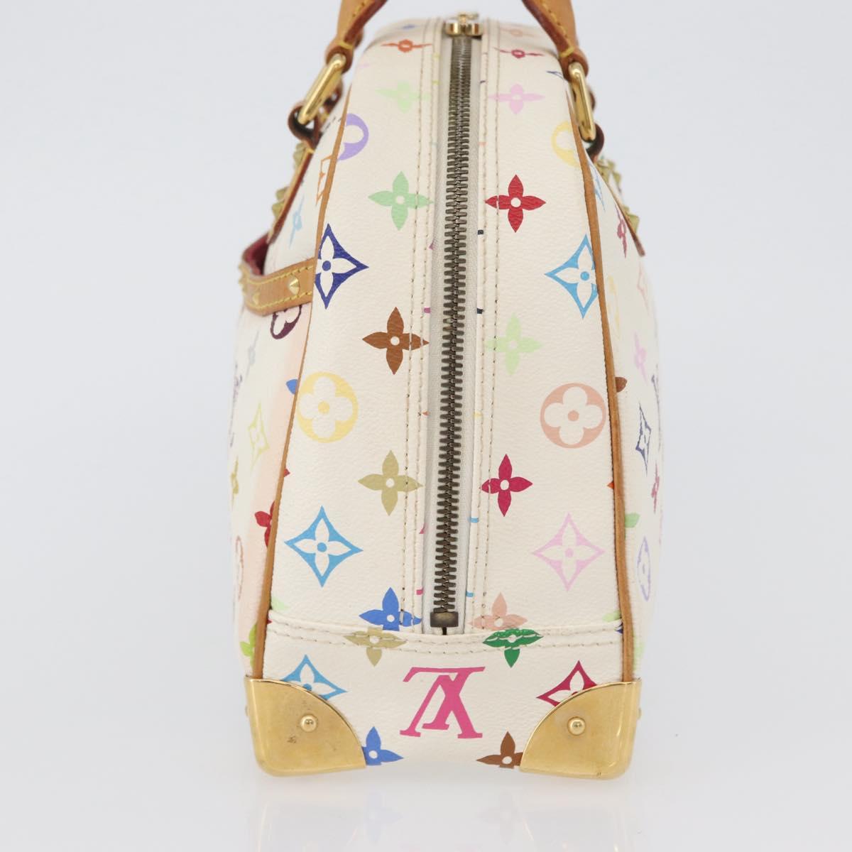 LOUIS VUITTON Monogram Multicolor Trouville Bag White M92663 LV Auth BA11135