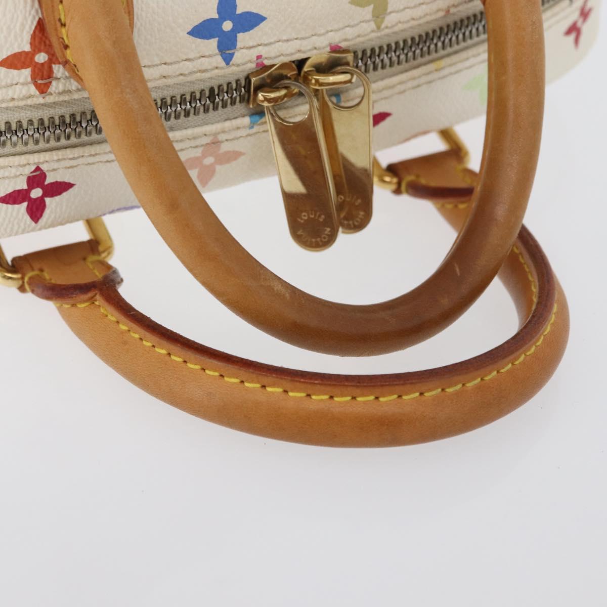 LOUIS VUITTON Monogram Multicolor Trouville Bag White M92663 LV Auth BA11135