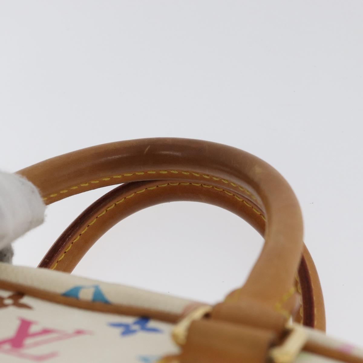 LOUIS VUITTON Monogram Multicolor Trouville Bag White M92663 LV Auth BA11135