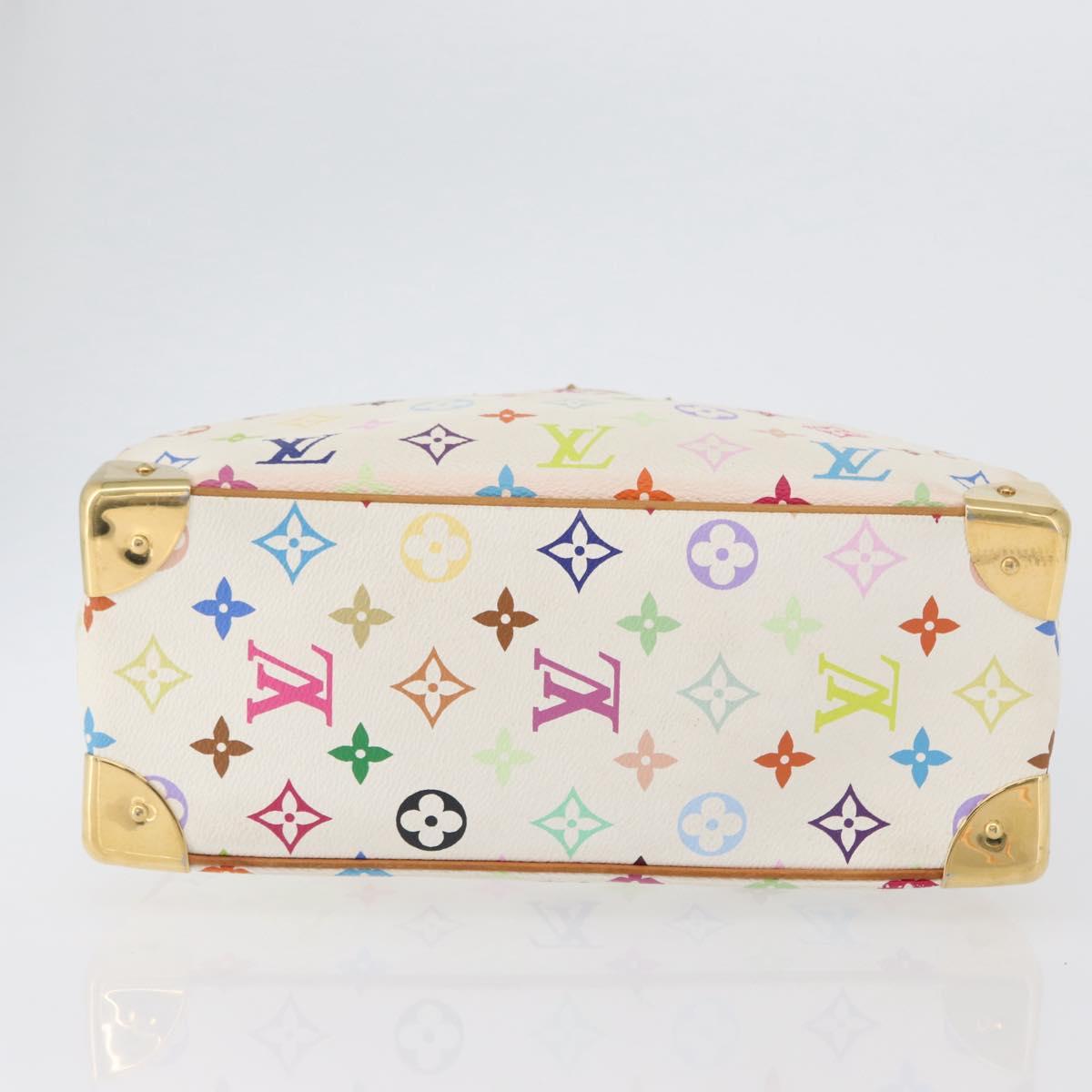 LOUIS VUITTON Monogram Multicolor Trouville Bag White M92663 LV Auth BA11135