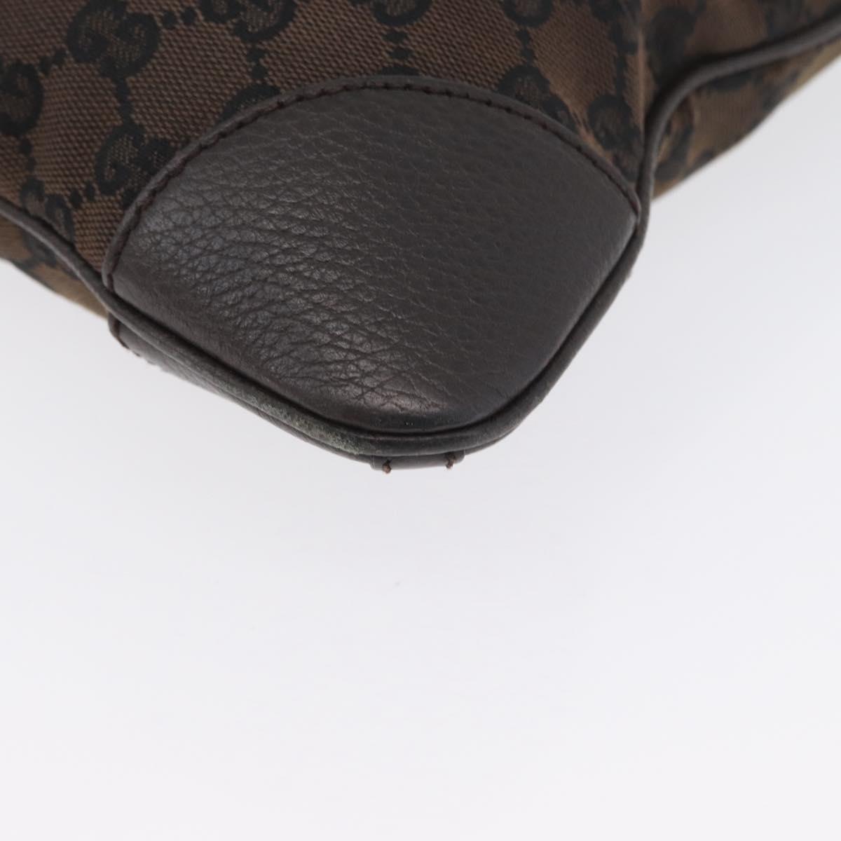 GUCCI GG Canvas Shoulder Bag Outlet Brown Gold 272396 Auth BA11139