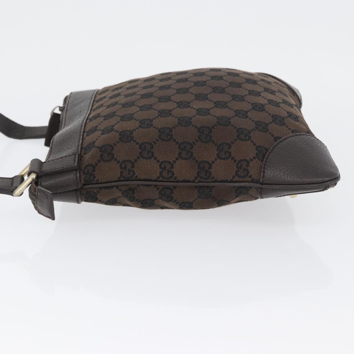 GUCCI GG Canvas Shoulder Bag Outlet Brown Gold 272396 Auth BA11139