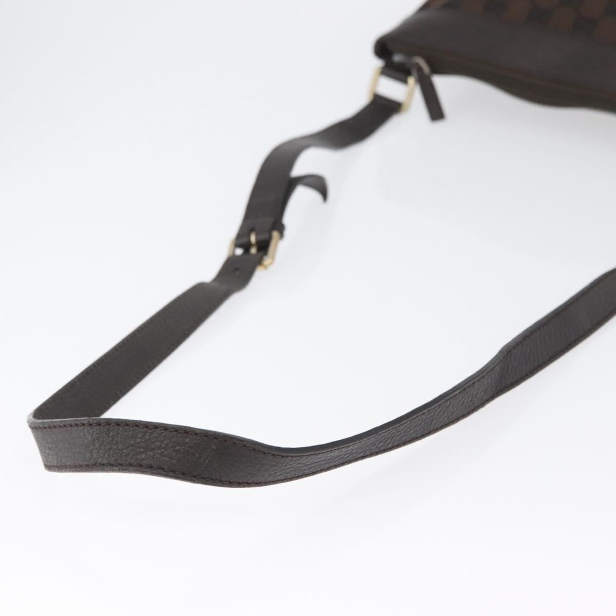 GUCCI GG Canvas Shoulder Bag Outlet Brown Gold 272396 Auth BA11139