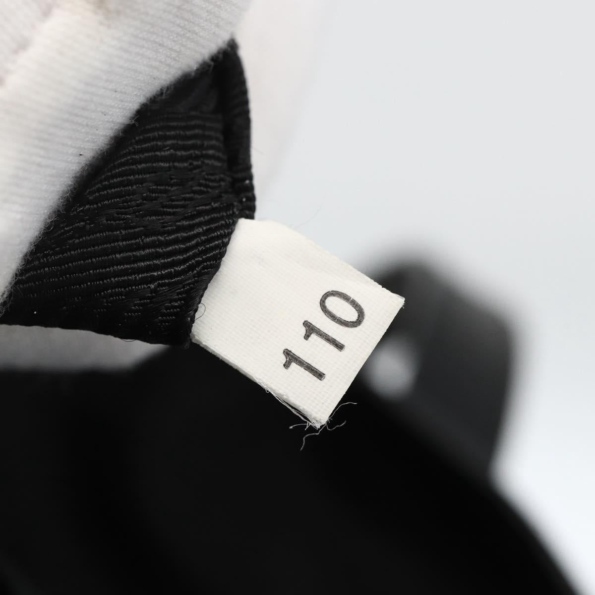 PRADA Tote Bag Nylon Black Silver Auth BA11146V