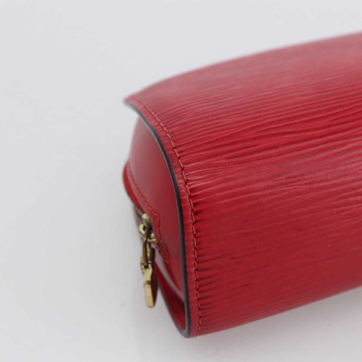 LOUIS VUITTON Epi Dauphine PM Pouch Castilian Red M48447 LV Auth BA11147