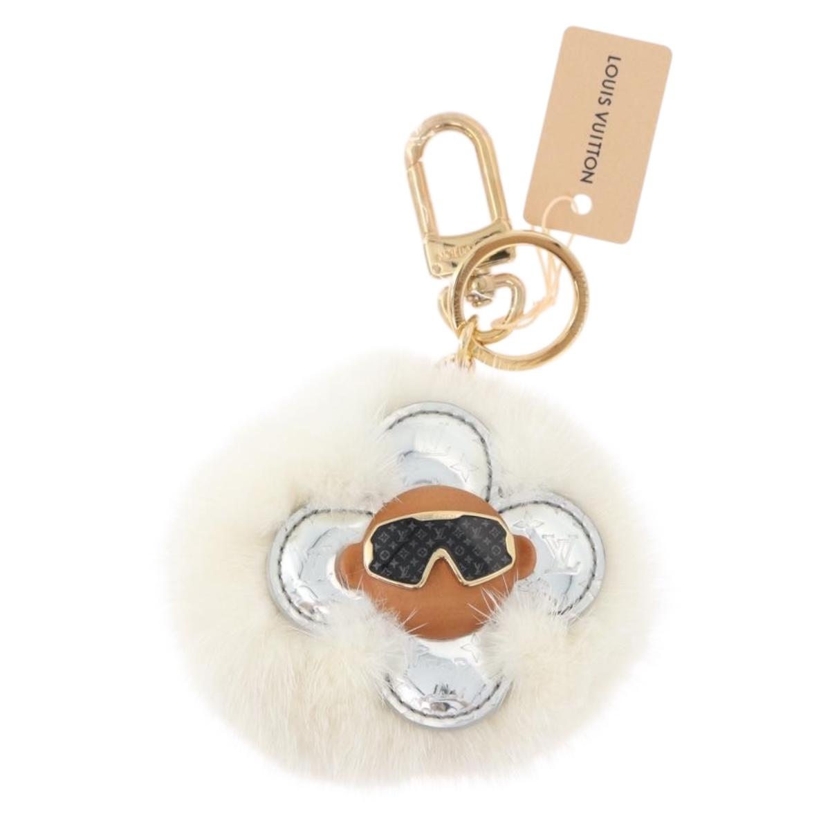 LOUIS VUITTON Porte Cles Snow Vivienne Key Holder White M00554 LV Auth BA11149M