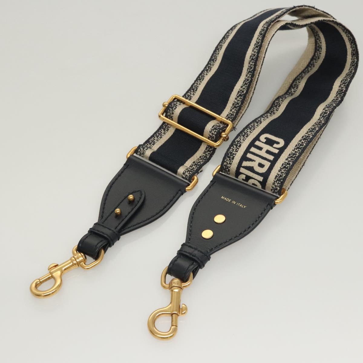 Christian Dior Oblique Wicker Shoulder Bag Rattan Navy Brown gold Auth BA1114AM