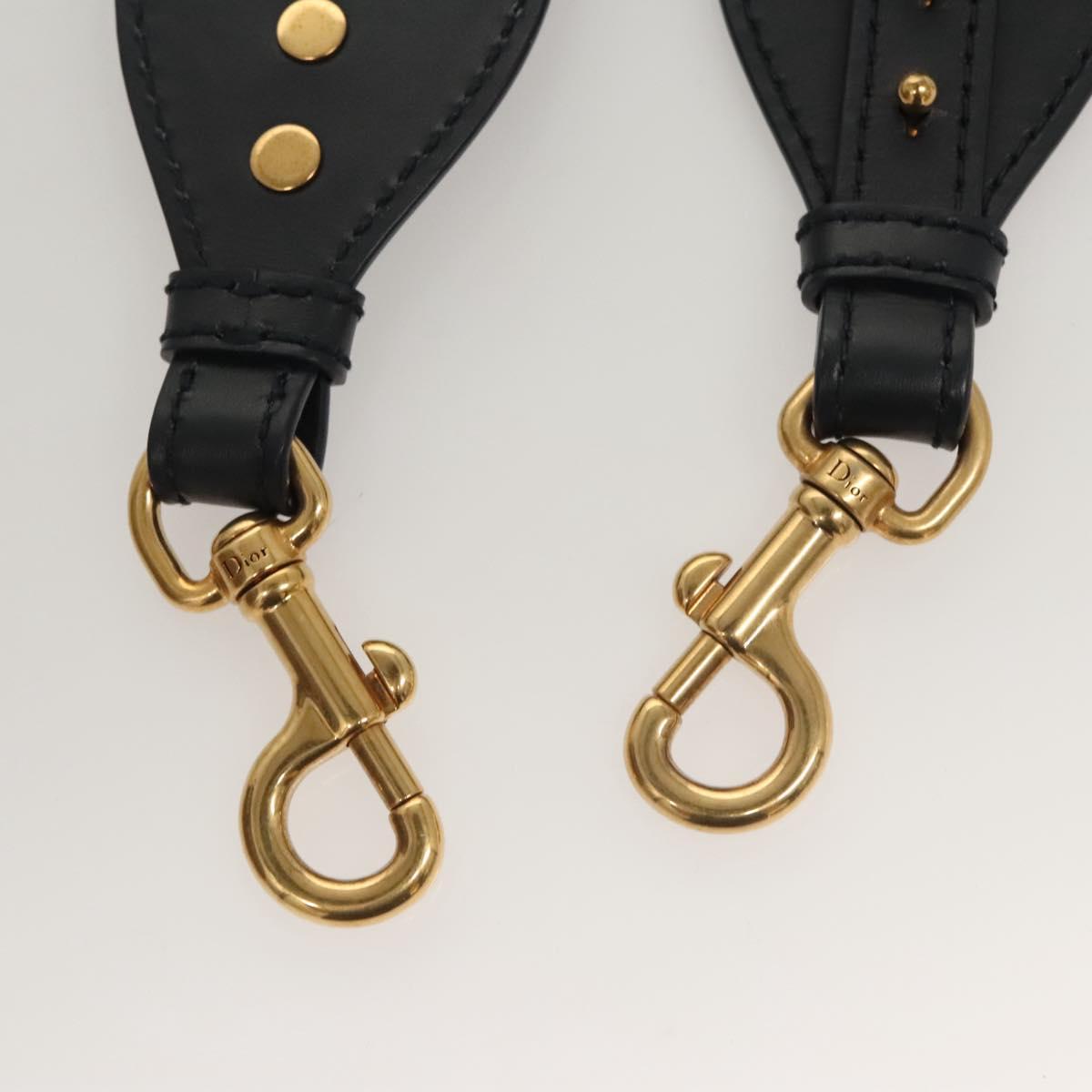 Christian Dior Oblique Wicker Shoulder Bag Rattan Navy Brown gold Auth BA1114AM