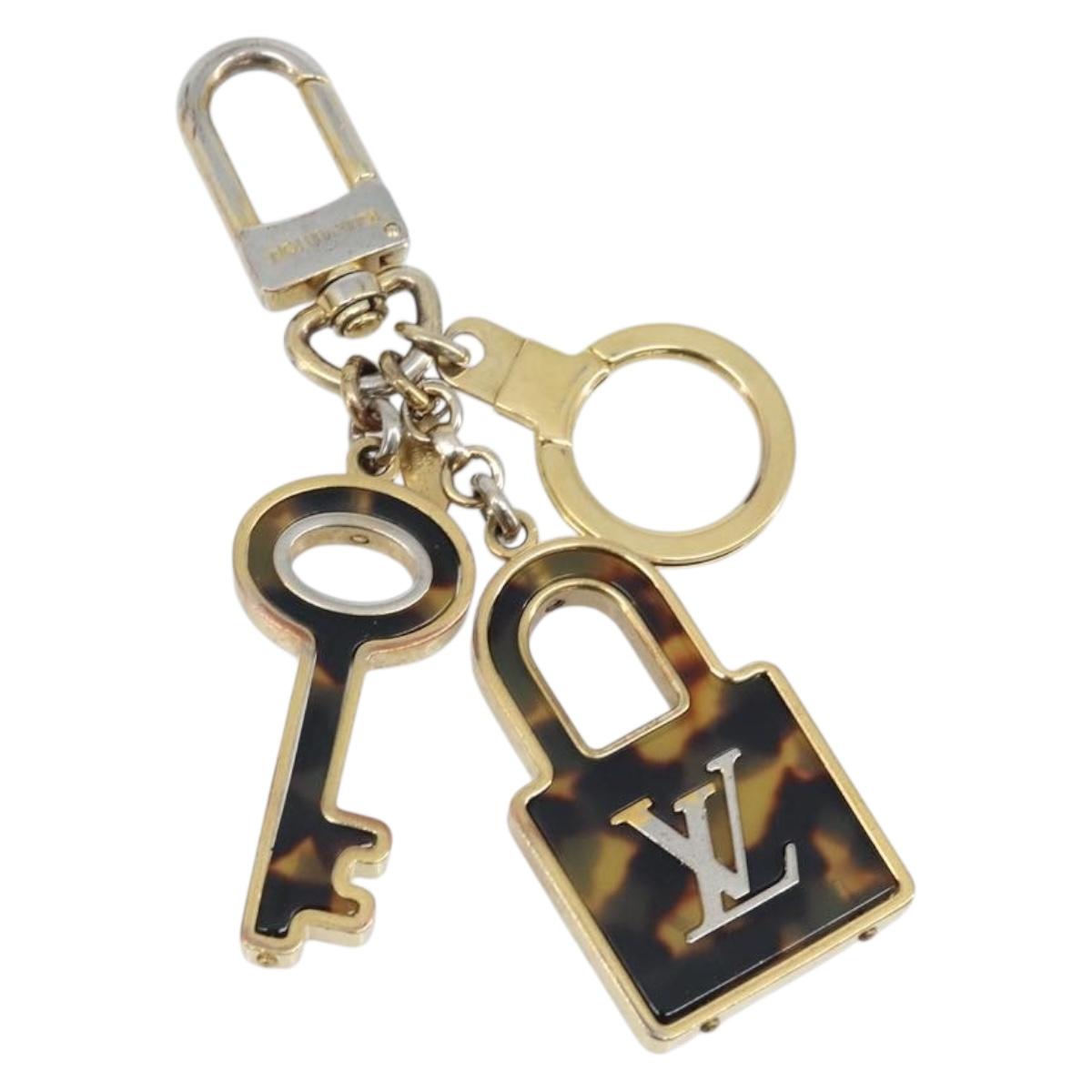 LOUIS VUITTON Porte Cle Confidence Key Holder metal Gold M65088 LV Auth BA11152