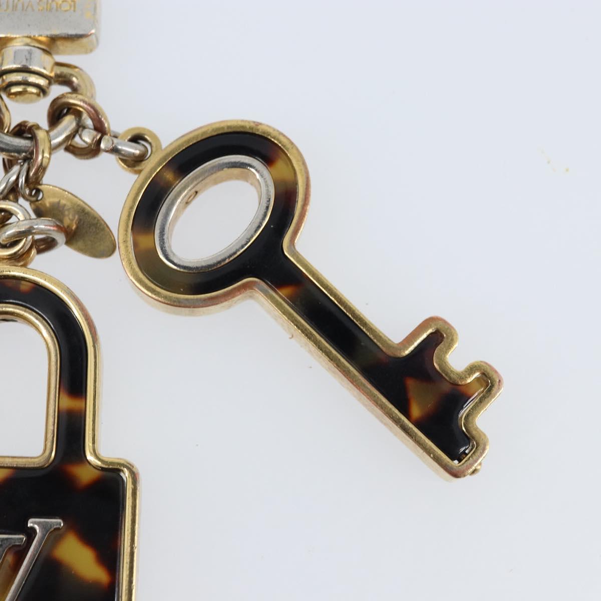 LOUIS VUITTON Porte Cle Confidence Key Holder metal Gold M65088 LV Auth BA11152