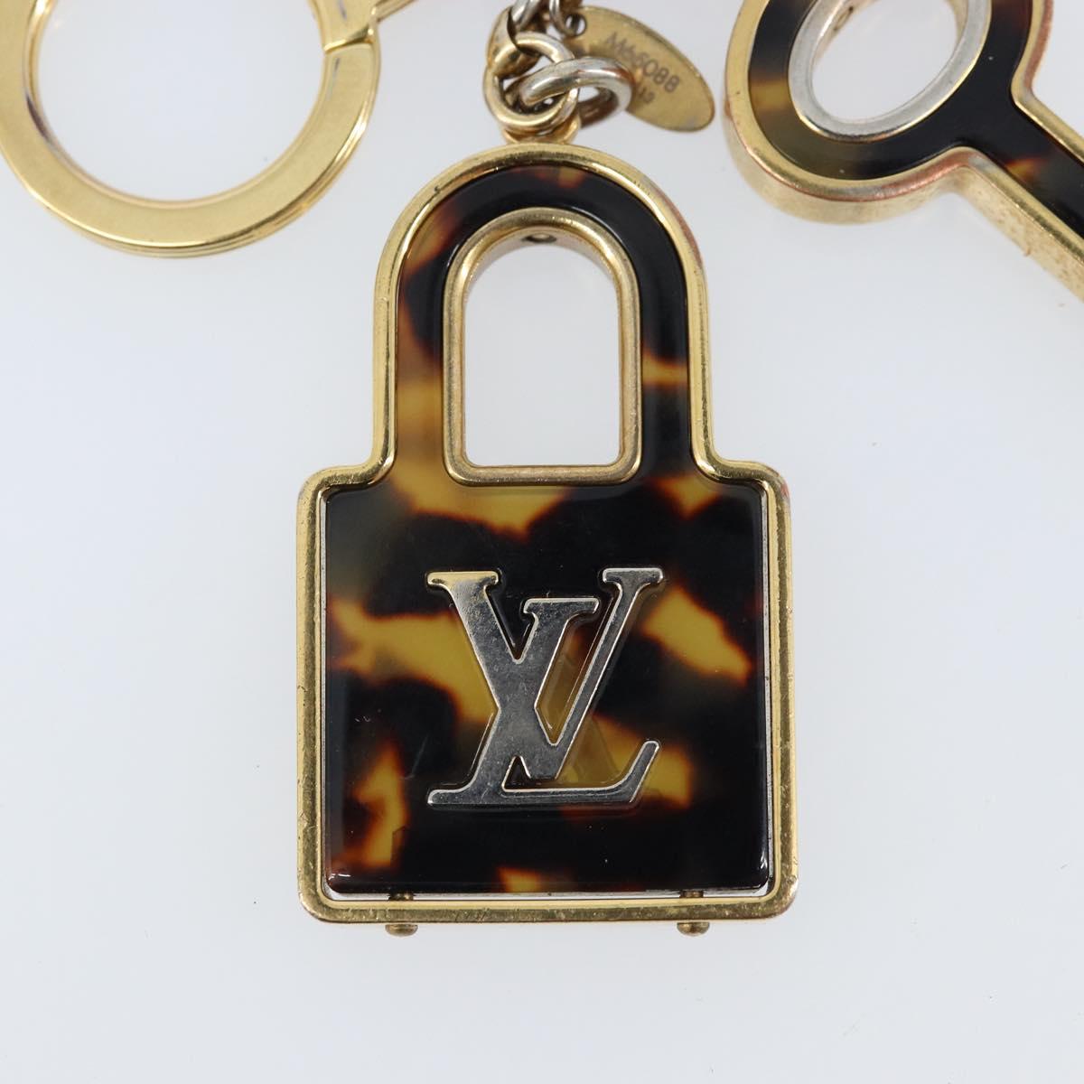 LOUIS VUITTON Porte Cle Confidence Key Holder metal Gold M65088 LV Auth BA11152