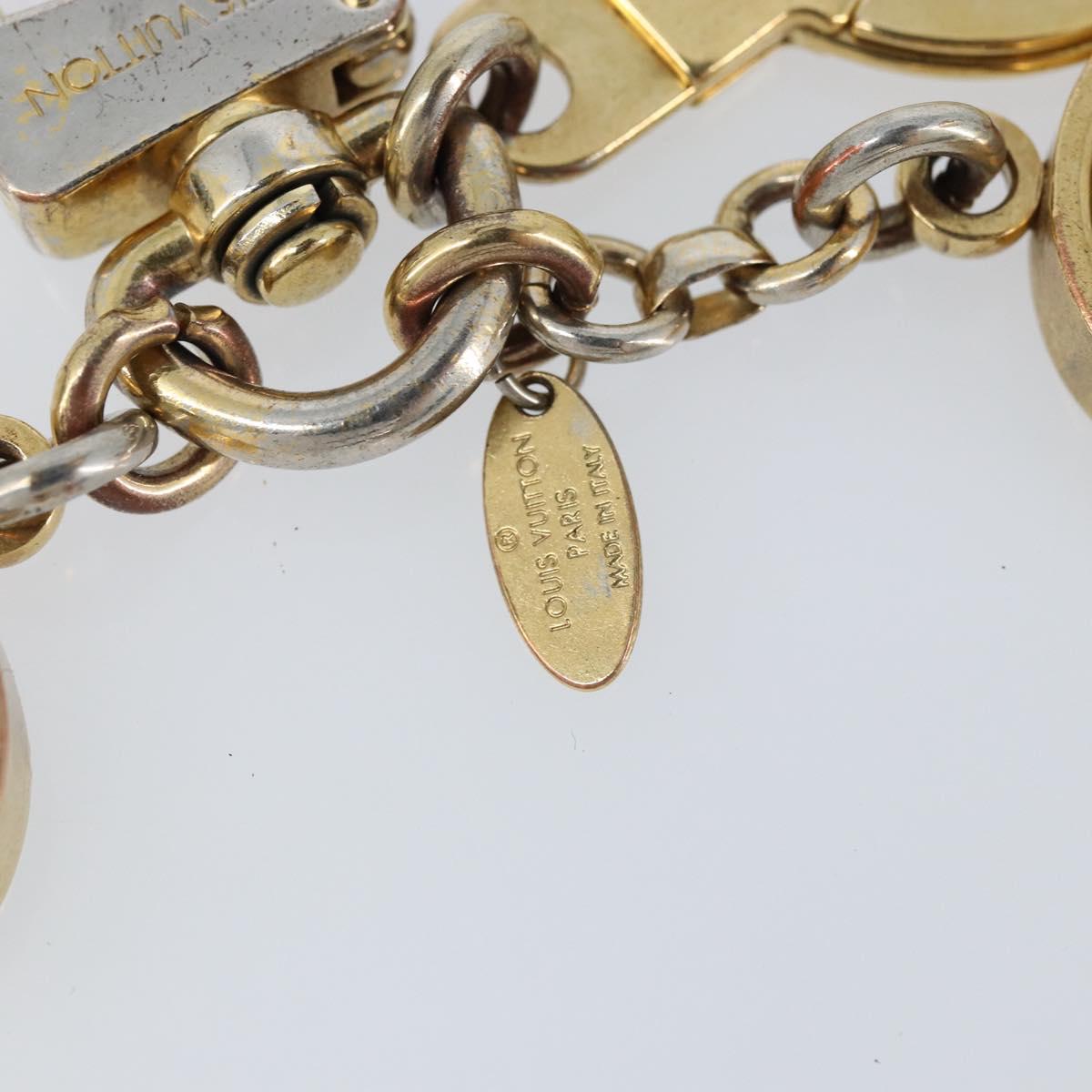 LOUIS VUITTON Porte Cle Confidence Key Holder metal Gold M65088 LV Auth BA11152
