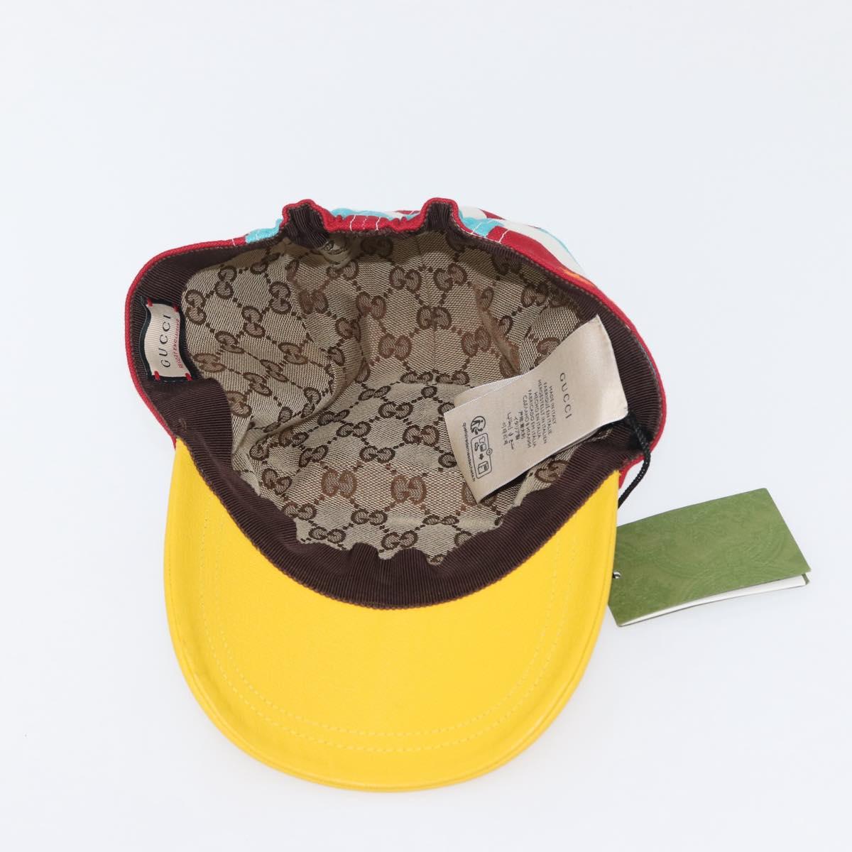 GUCCI GG Canvas Cap S Multicolor 751544 Auth BA11157M