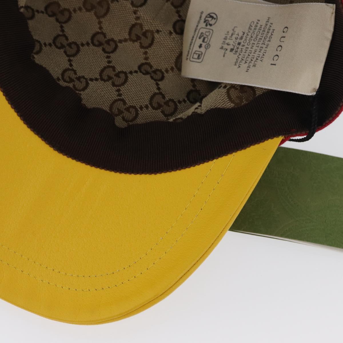 GUCCI GG Canvas Cap S Multicolor 751544 Auth BA11157M