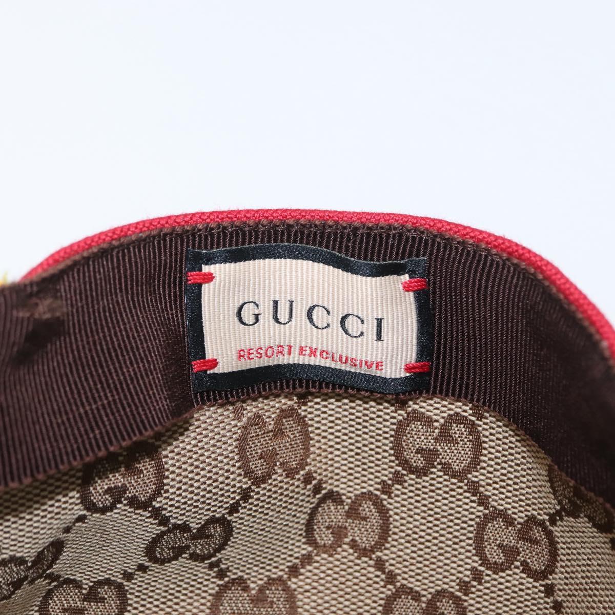 GUCCI GG Canvas Cap S Multicolor 751544 Auth BA11157M