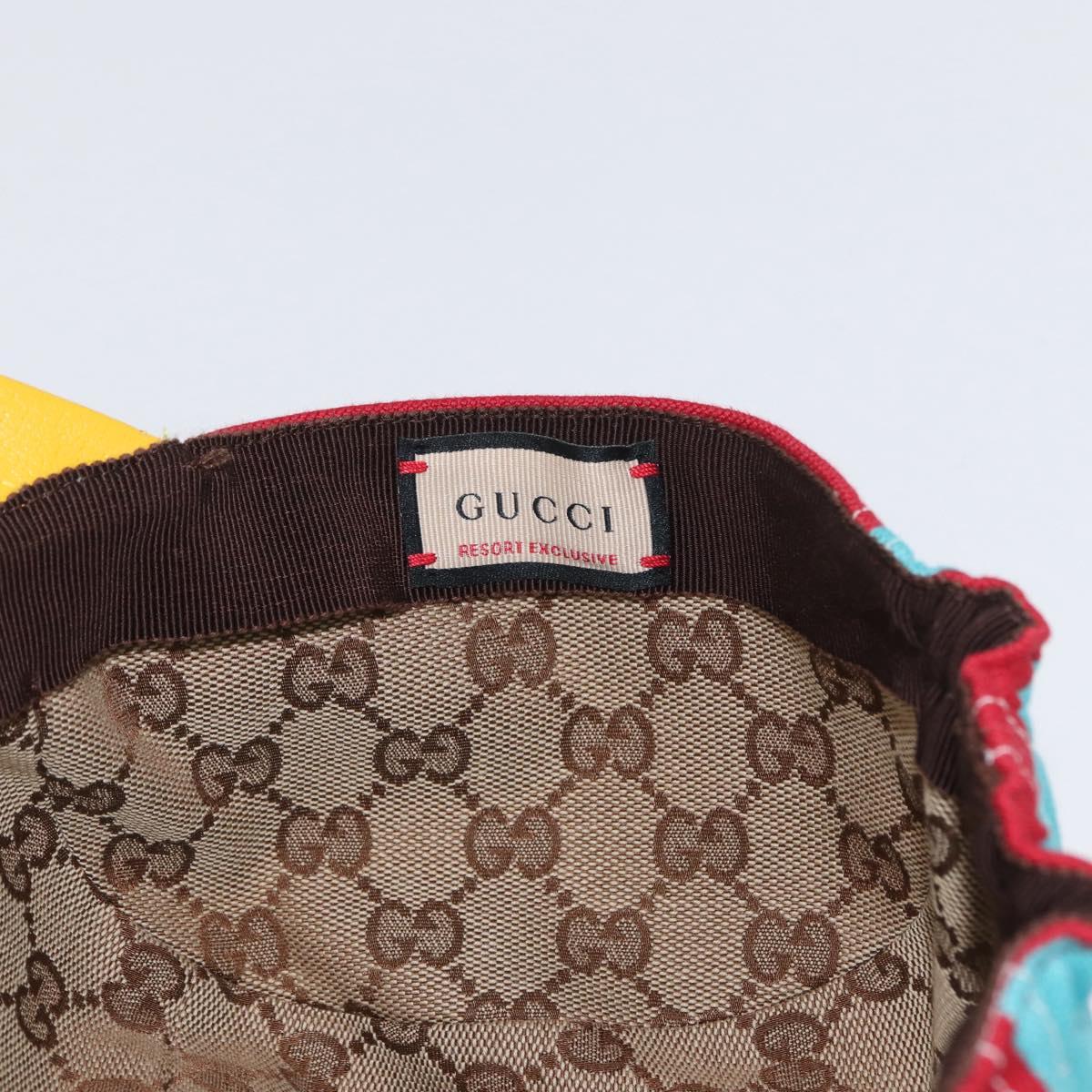 GUCCI GG Canvas Cap S Multicolor 751544 Auth BA11157M