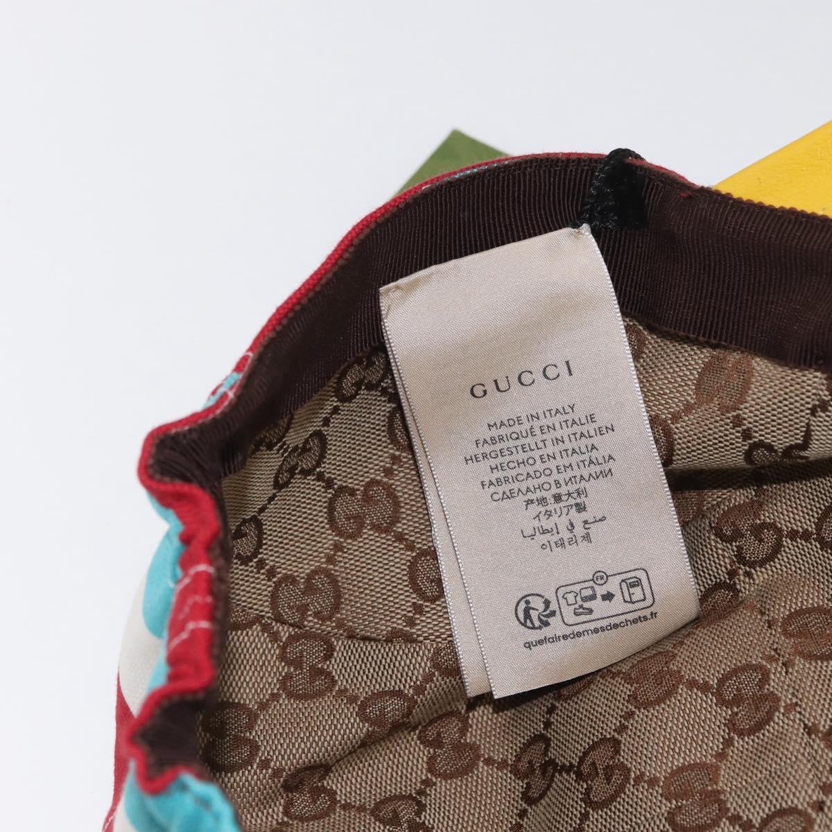 GUCCI GG Canvas Cap S Multicolor 751544 Auth BA11157M
