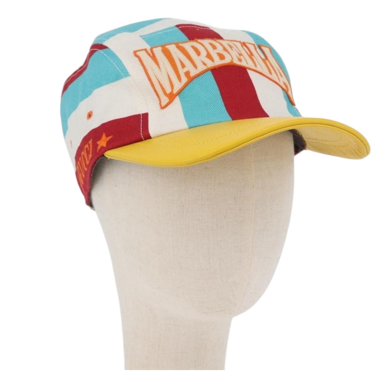 GUCCI GG Canvas Cap S Multicolor 751544 Auth BA11157M