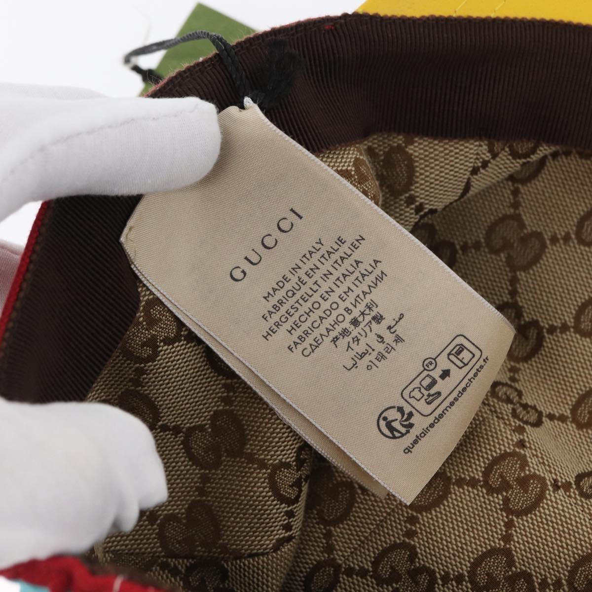 GUCCI GG Canvas Cap S Multicolor 751544 Auth BA11157M