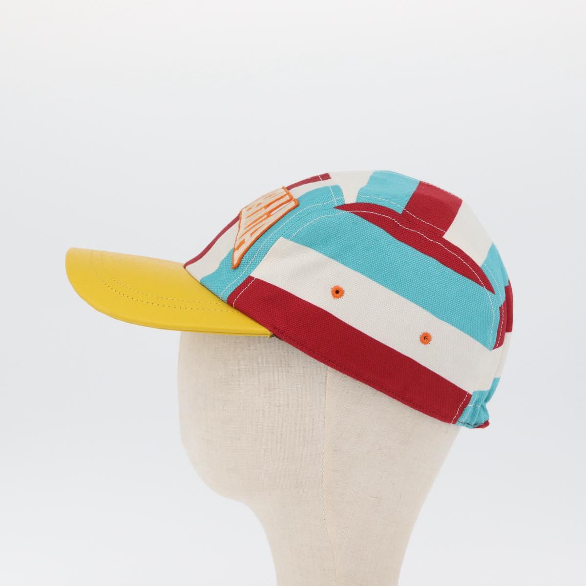 GUCCI GG Canvas Cap S Multicolor 751544 Auth BA11157M