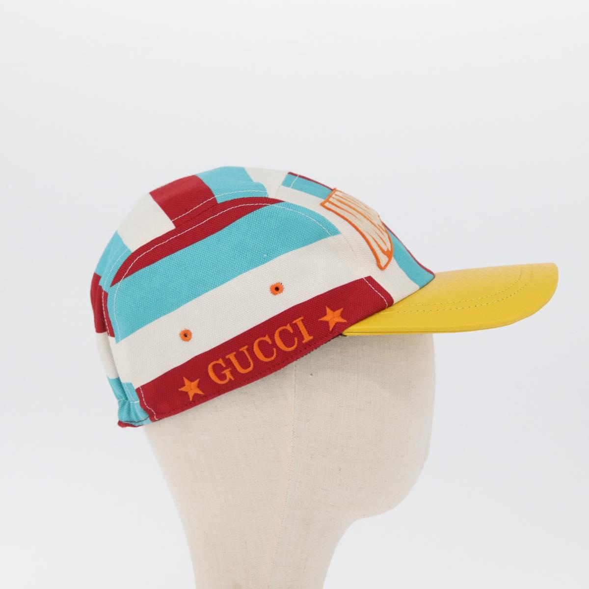 GUCCI GG Canvas Cap S Multicolor 751544 Auth BA11157M