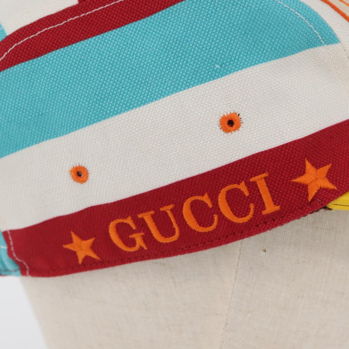 GUCCI GG Canvas Cap S Multicolor 751544 Auth BA11157M