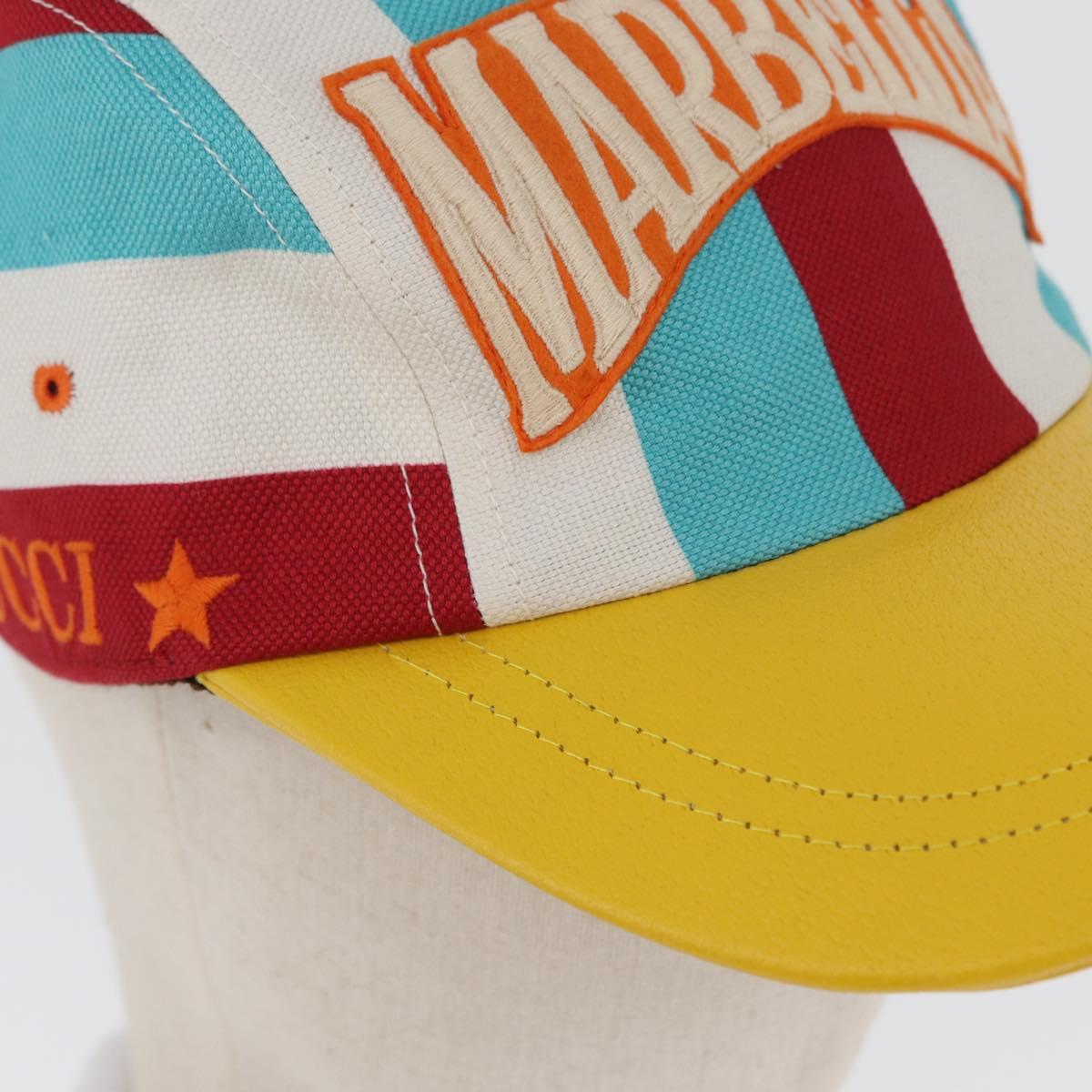 GUCCI GG Canvas Cap S Multicolor 751544 Auth BA11157M