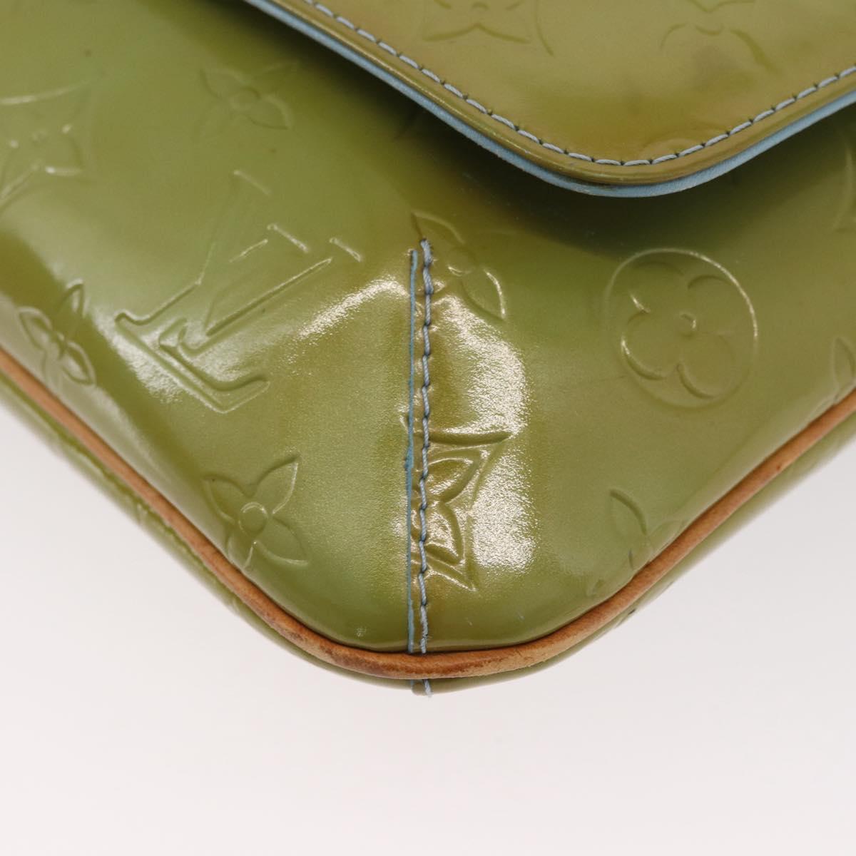 LOUIS VUITTON Monogram Vernis Thompson Street Bag Baby Blue M91009 Auth BA11169