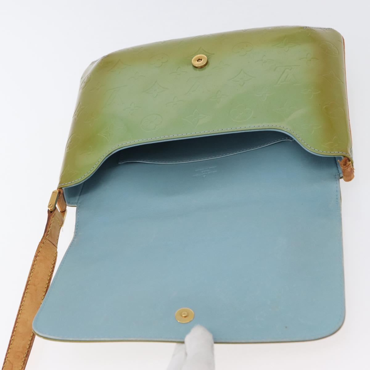 LOUIS VUITTON Monogram Vernis Thompson Street Bag Baby Blue M91009 Auth BA11169