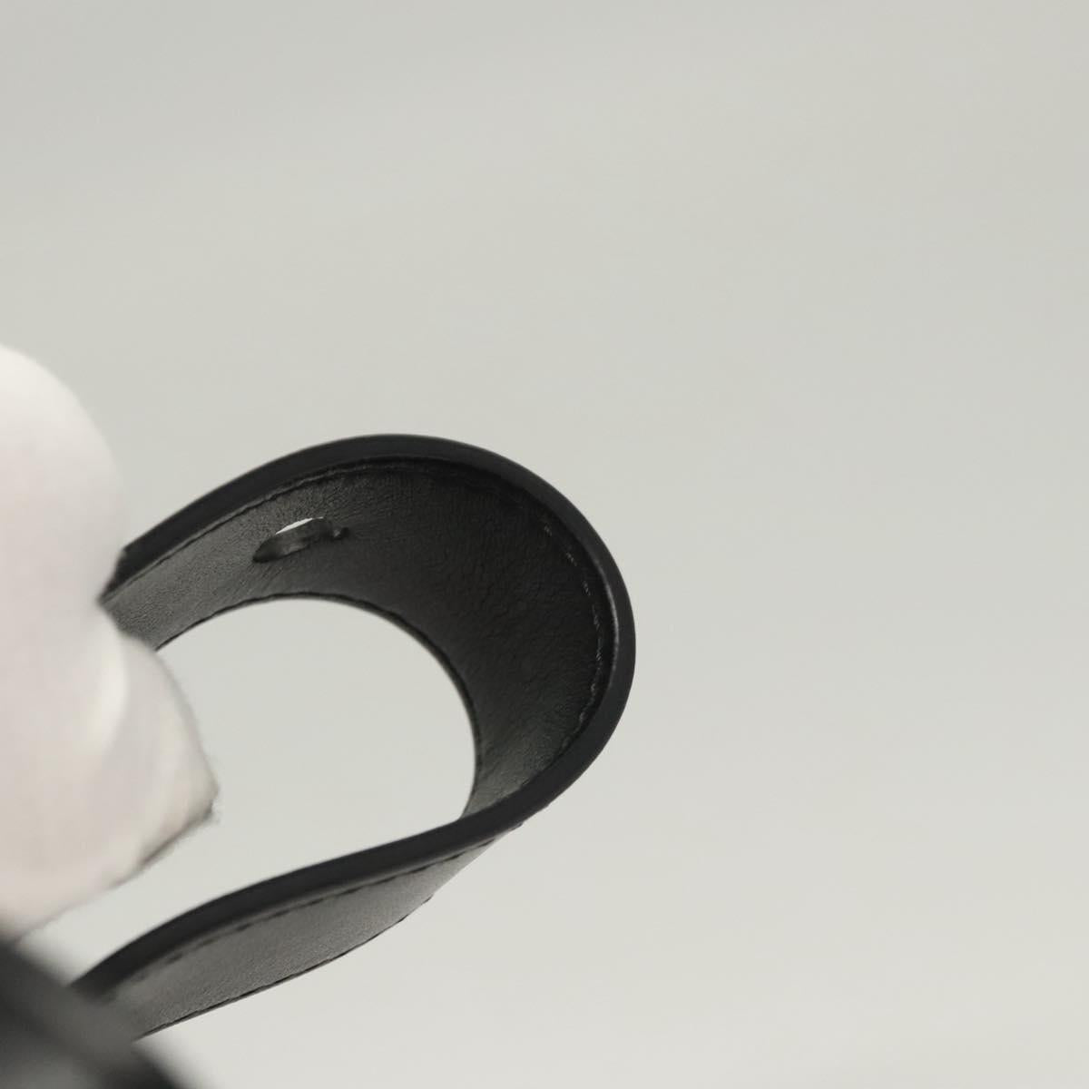 LOEWE Hand Bag Straw Leather 2way Beige Black Auth BA1116SM