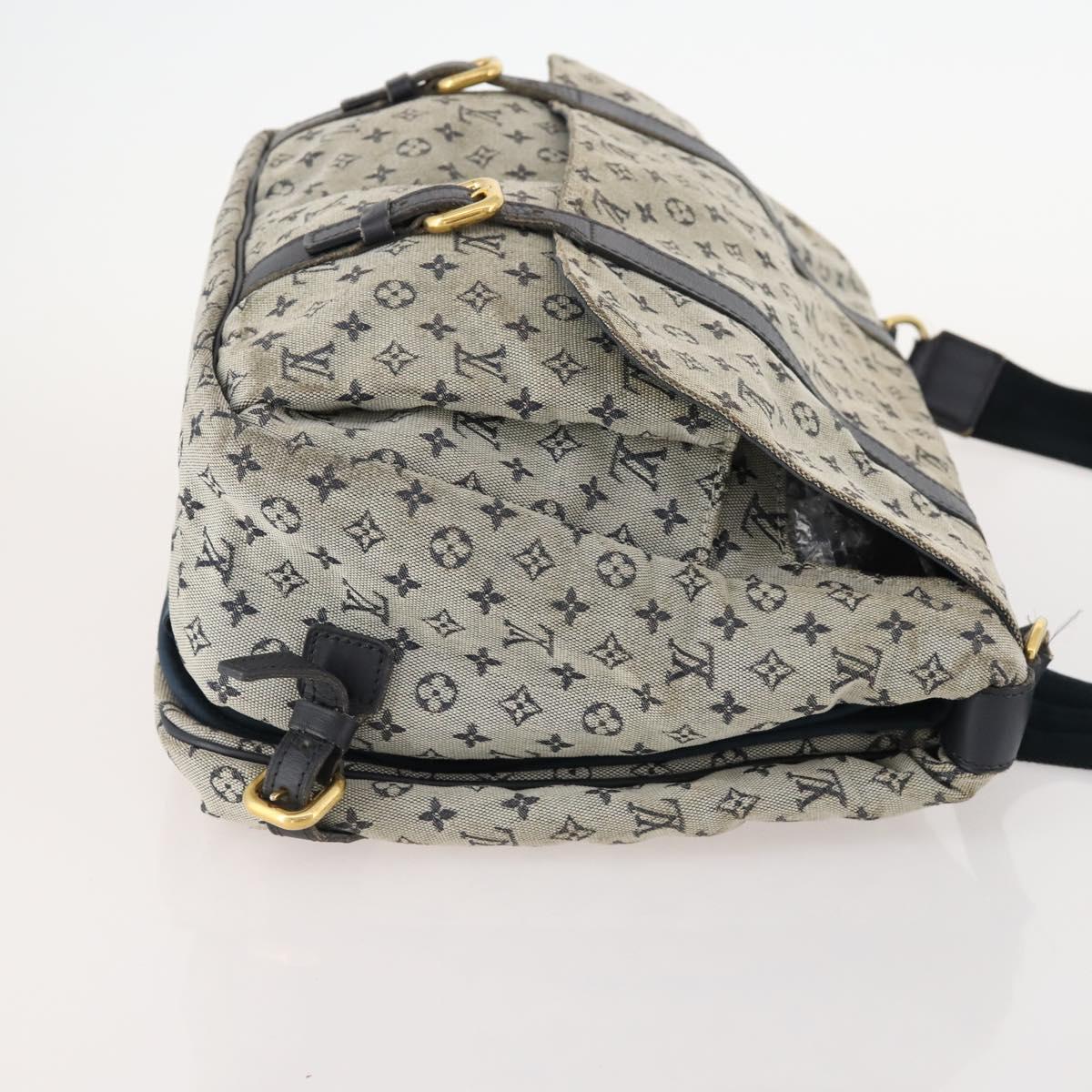 LOUIS VUITTON Monogram Mini Sac Maman Shoulder Bag Blue M42350 LV Auth BA11171