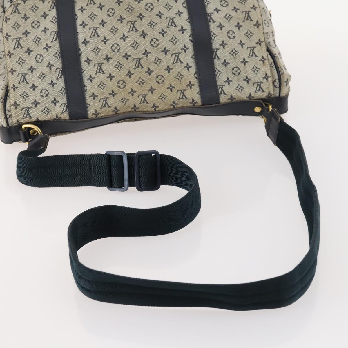LOUIS VUITTON Monogram Mini Sac Maman Shoulder Bag Blue M42350 LV Auth BA11171