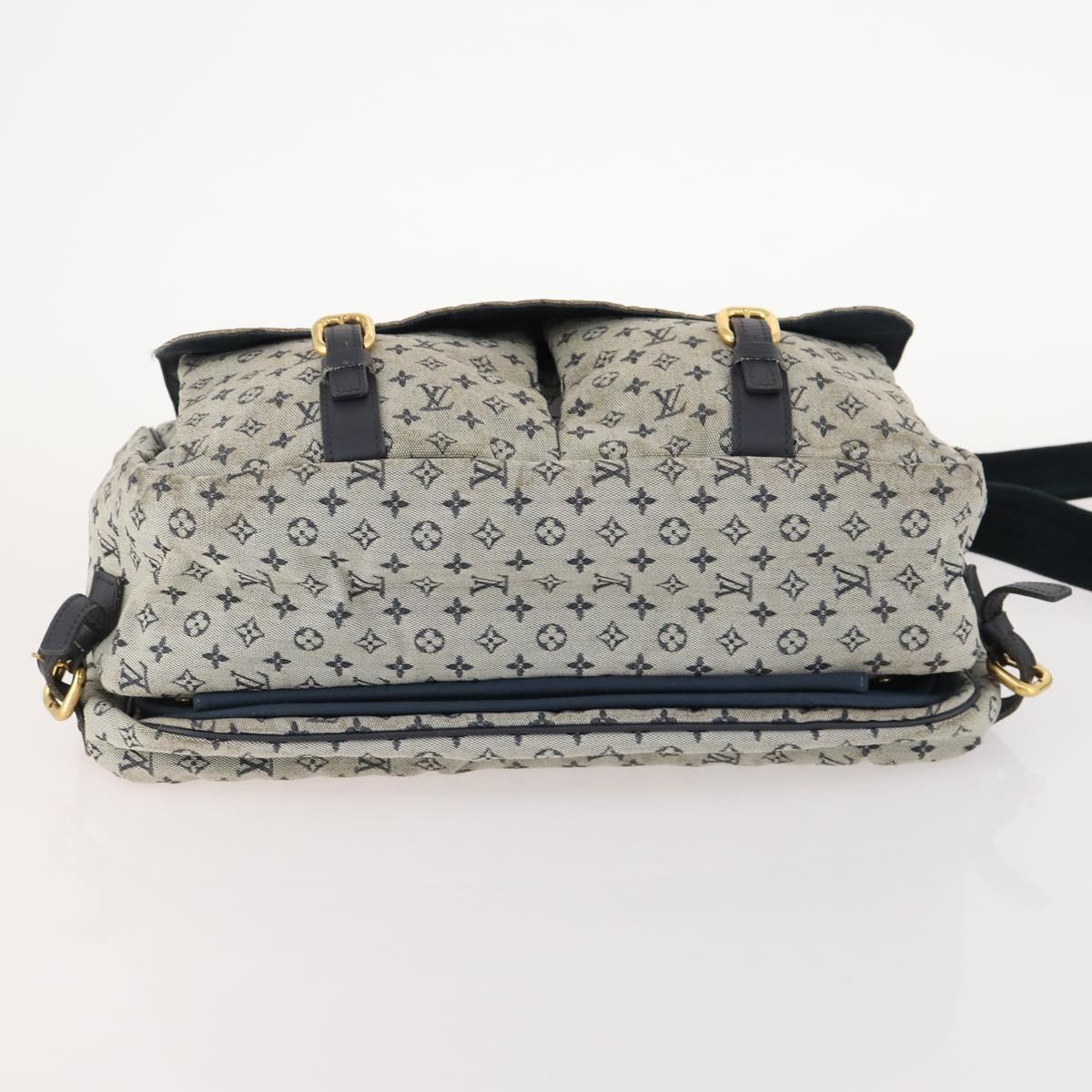 LOUIS VUITTON Monogram Mini Sac Maman Shoulder Bag Blue M42350 LV Auth BA11171